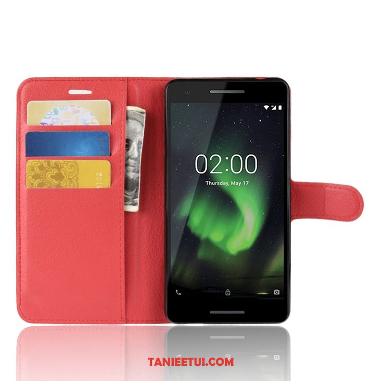 Etui Nokia 2.1 Portfel Karta All Inclusive, Obudowa Nokia 2.1 Anti-fall Niebieski Skórzany Futerał