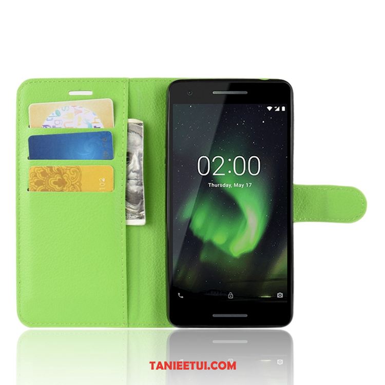 Etui Nokia 2.1 Portfel Karta All Inclusive, Obudowa Nokia 2.1 Anti-fall Niebieski Skórzany Futerał