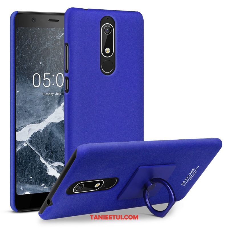 Etui Nokia 5.1 Ochraniacz Trudno Nubuku, Pokrowce Nokia 5.1 Ring Wspornik Czarny