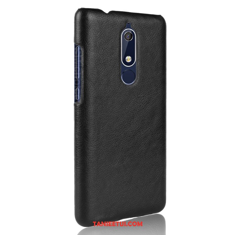 Etui Nokia 5.1 Telefon Komórkowy Litchi Nubuku, Pokrowce Nokia 5.1 Torby Ochraniacz Szary