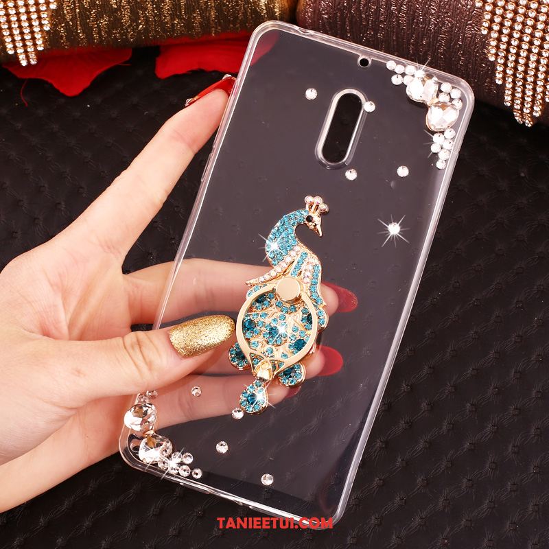 Etui Nokia 6 Ochraniacz Telefon Komórkowy Rhinestone, Pokrowce Nokia 6 Złoto Lis