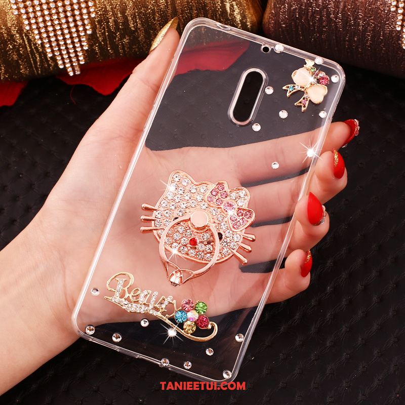 Etui Nokia 6 Ochraniacz Telefon Komórkowy Rhinestone, Pokrowce Nokia 6 Złoto Lis