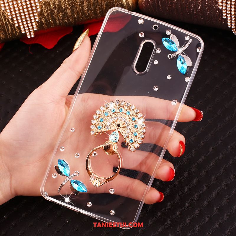 Etui Nokia 6 Ochraniacz Telefon Komórkowy Rhinestone, Pokrowce Nokia 6 Złoto Lis