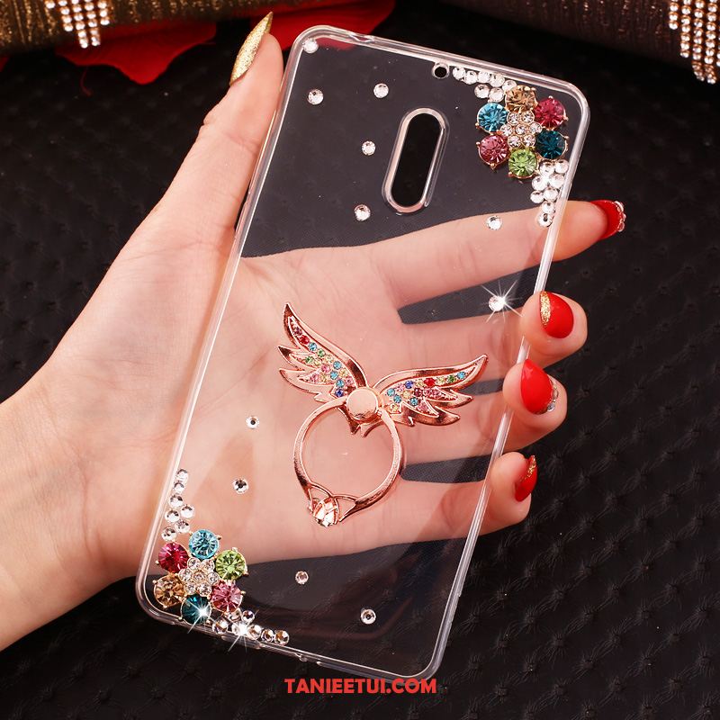 Etui Nokia 6 Ochraniacz Telefon Komórkowy Rhinestone, Pokrowce Nokia 6 Złoto Lis