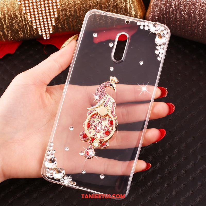 Etui Nokia 6 Ochraniacz Telefon Komórkowy Rhinestone, Pokrowce Nokia 6 Złoto Lis