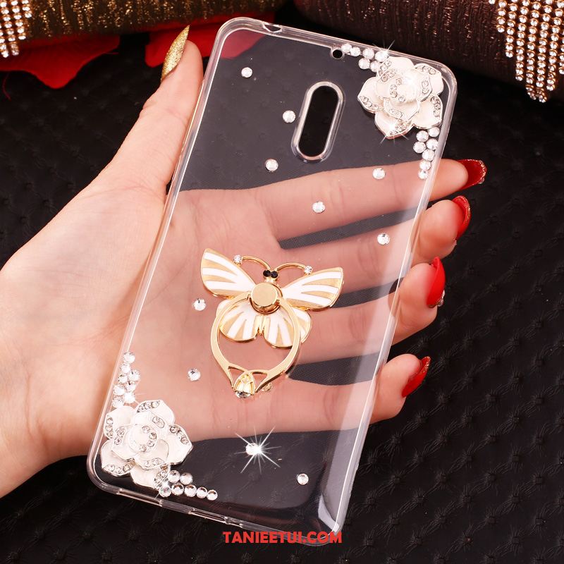 Etui Nokia 6 Ochraniacz Telefon Komórkowy Rhinestone, Pokrowce Nokia 6 Złoto Lis