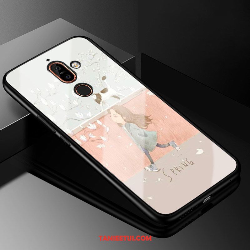 Etui Nokia 7 Plus Telefon Komórkowy Zabawne Moda, Futerał Nokia 7 Plus Ciemno Niebieski Ochraniacz Szkło