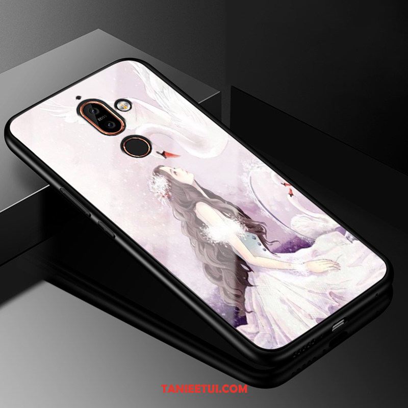 Etui Nokia 7 Plus Telefon Komórkowy Zabawne Moda, Futerał Nokia 7 Plus Ciemno Niebieski Ochraniacz Szkło