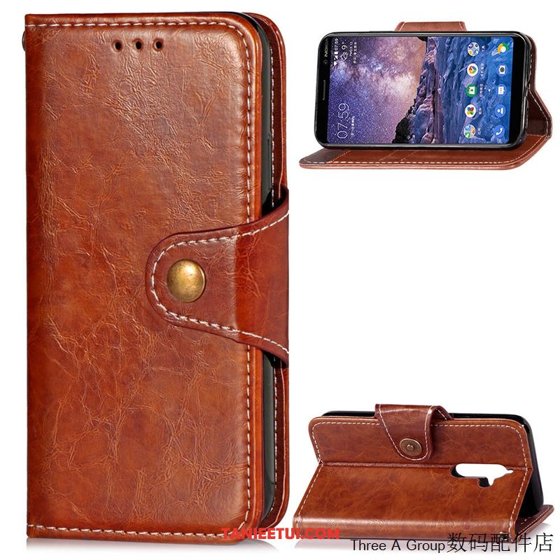 Etui Nokia 7 Plus Tendencja Vintage Telefon Komórkowy, Pokrowce Nokia 7 Plus Czerwony Biznes All Inclusive