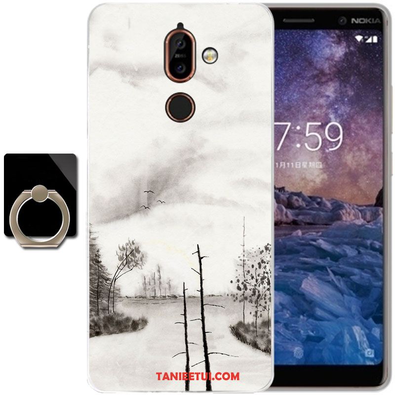 Etui Nokia 7 Plus Wiatr Atrament Silikonowe, Futerał Nokia 7 Plus Telefon Komórkowy Anti-fall Miękki