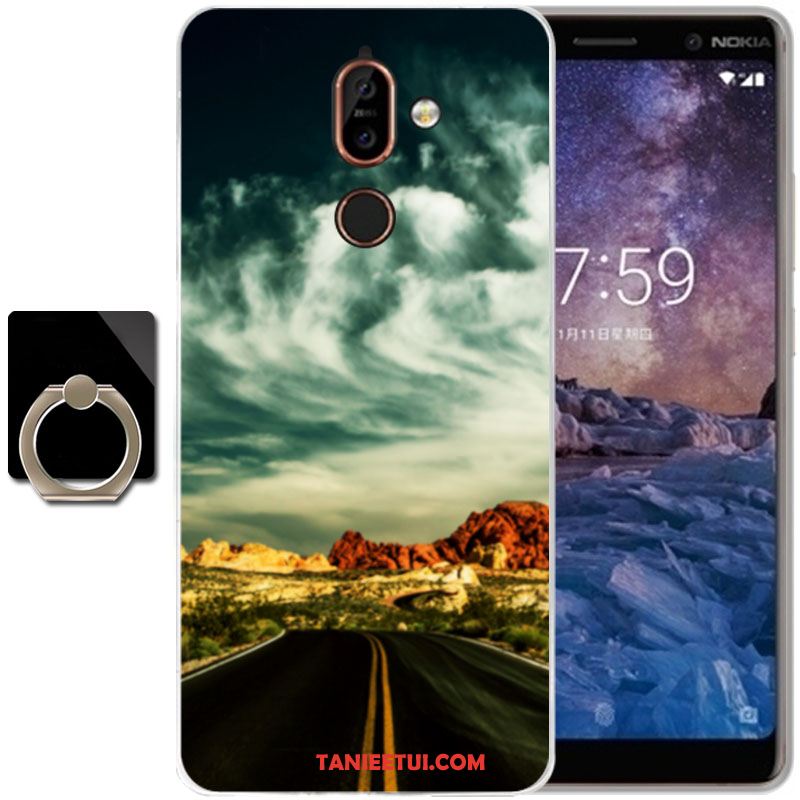 Etui Nokia 7 Plus Wiatr Atrament Silikonowe, Futerał Nokia 7 Plus Telefon Komórkowy Anti-fall Miękki