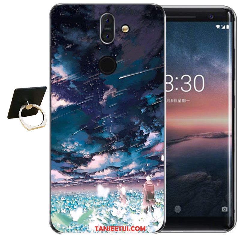 Etui Nokia 8 Sirocco All Inclusive Miękki Silikonowe, Obudowa Nokia 8 Sirocco Wysoki Niebieski Przezroczysty