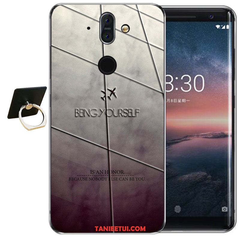 Etui Nokia 8 Sirocco All Inclusive Miękki Silikonowe, Obudowa Nokia 8 Sirocco Wysoki Niebieski Przezroczysty