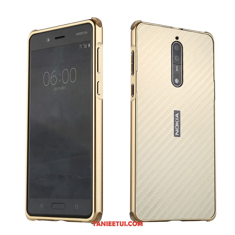 Etui Nokia 8 Włókno Telefon Komórkowy Trudno, Pokrowce Nokia 8 All Inclusive Szary Metal