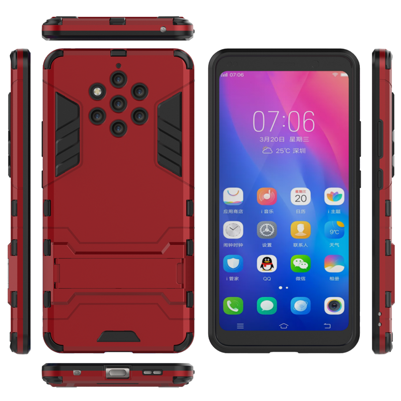 Etui Nokia 9 Pureview All Inclusive Wspornik Anti-fall, Pokrowce Nokia 9 Pureview Telefon Komórkowy Ochraniacz Czarny