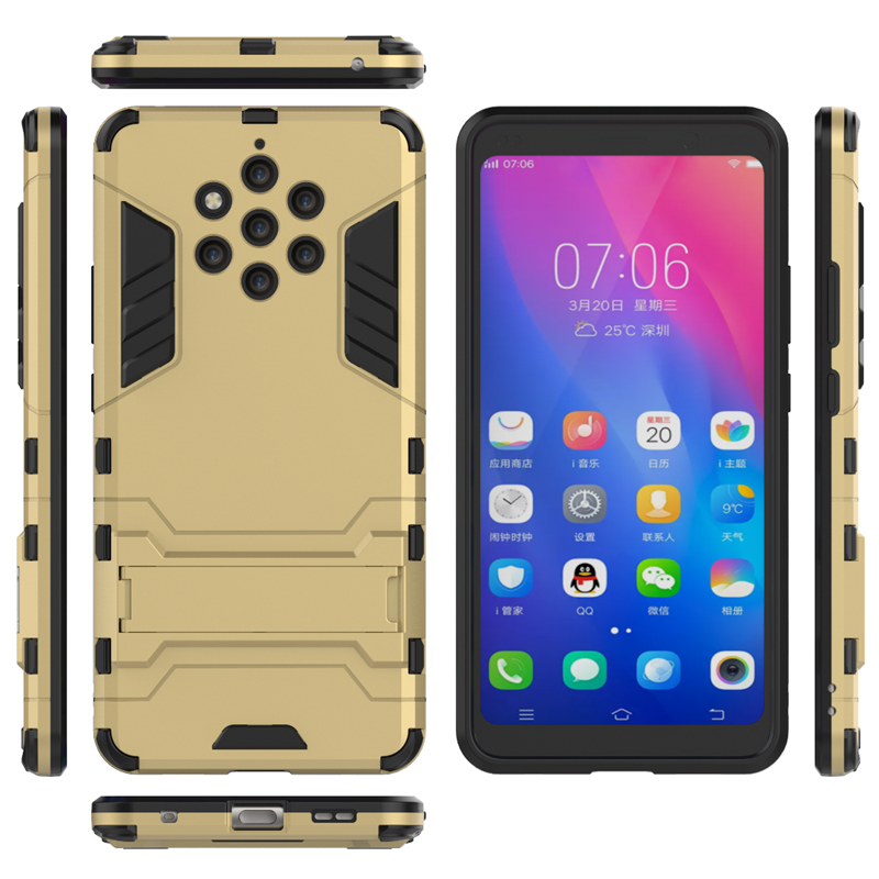 Etui Nokia 9 Pureview All Inclusive Wspornik Anti-fall, Pokrowce Nokia 9 Pureview Telefon Komórkowy Ochraniacz Czarny