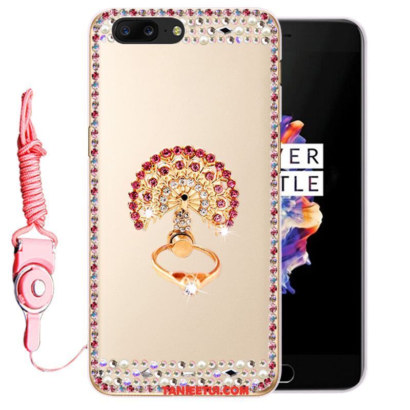 Etui Oneplus 5 All Inclusive Różowe Telefon Komórkowy, Pokrowce Oneplus 5 Kreatywne Silikonowe Rhinestone