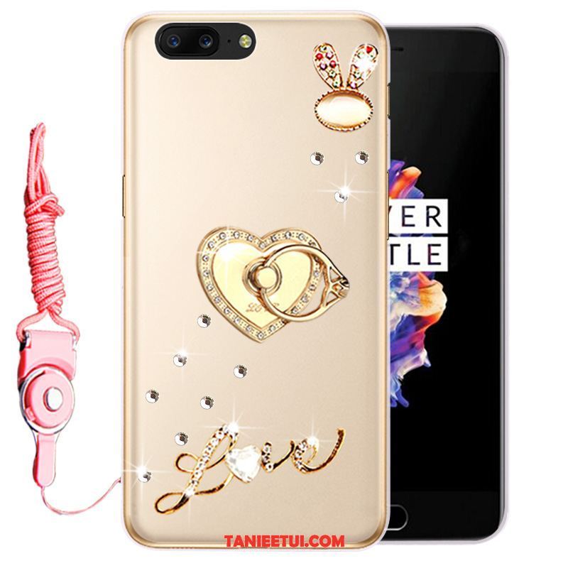 Etui Oneplus 5 All Inclusive Różowe Telefon Komórkowy, Pokrowce Oneplus 5 Kreatywne Silikonowe Rhinestone