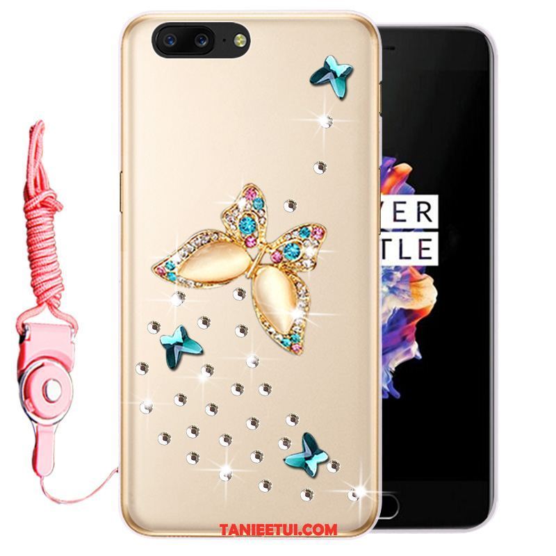 Etui Oneplus 5 All Inclusive Różowe Telefon Komórkowy, Pokrowce Oneplus 5 Kreatywne Silikonowe Rhinestone