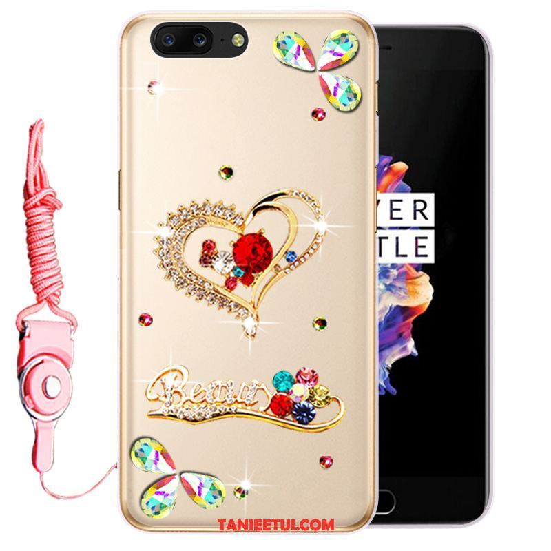 Etui Oneplus 5 All Inclusive Różowe Telefon Komórkowy, Pokrowce Oneplus 5 Kreatywne Silikonowe Rhinestone