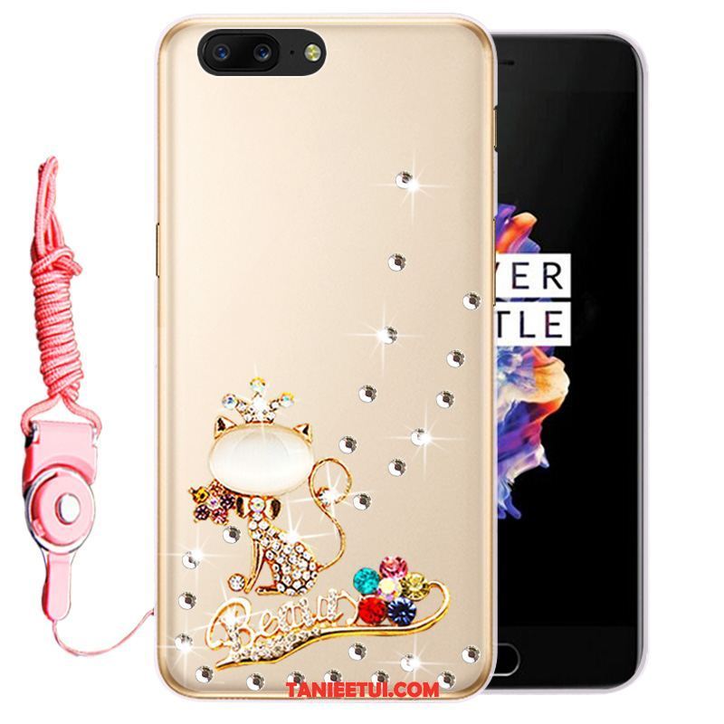 Etui Oneplus 5 All Inclusive Różowe Telefon Komórkowy, Pokrowce Oneplus 5 Kreatywne Silikonowe Rhinestone