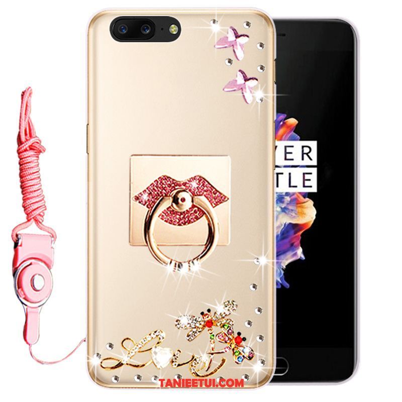 Etui Oneplus 5 All Inclusive Różowe Telefon Komórkowy, Pokrowce Oneplus 5 Kreatywne Silikonowe Rhinestone