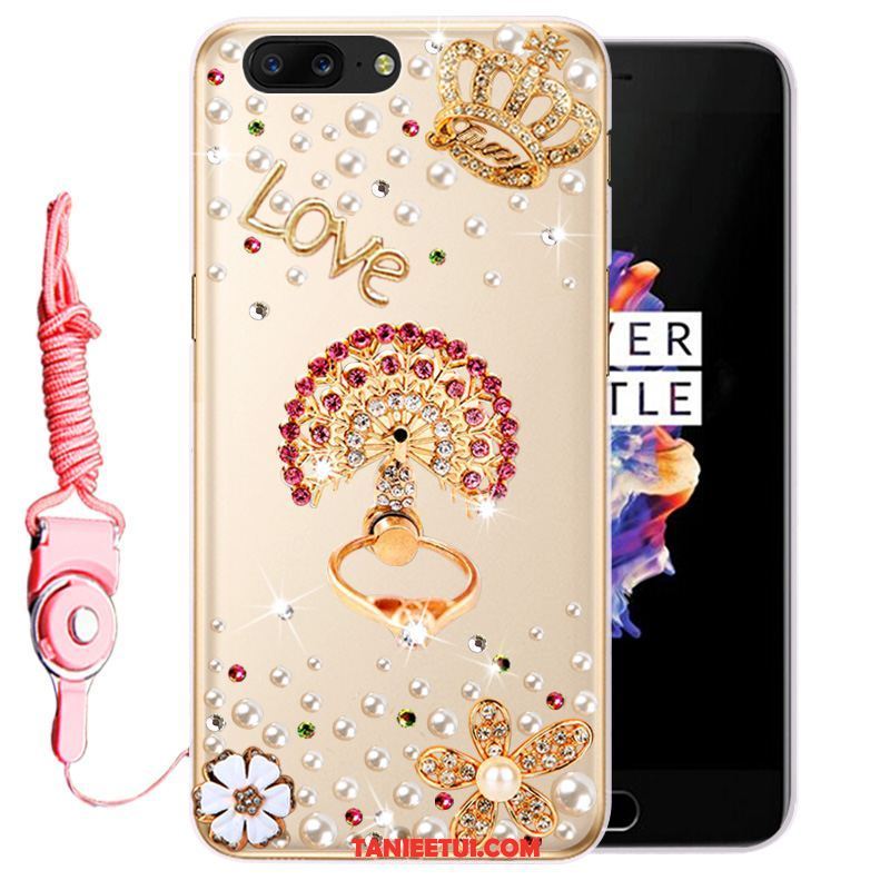 Etui Oneplus 5 All Inclusive Różowe Telefon Komórkowy, Pokrowce Oneplus 5 Kreatywne Silikonowe Rhinestone