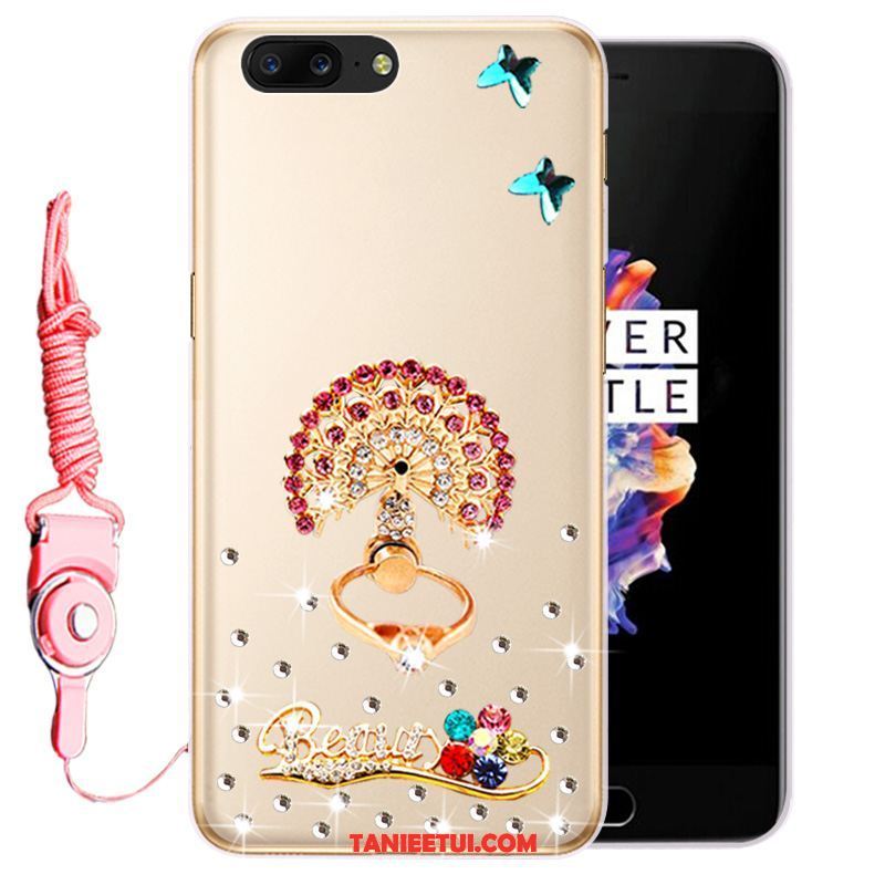 Etui Oneplus 5 All Inclusive Różowe Telefon Komórkowy, Pokrowce Oneplus 5 Kreatywne Silikonowe Rhinestone