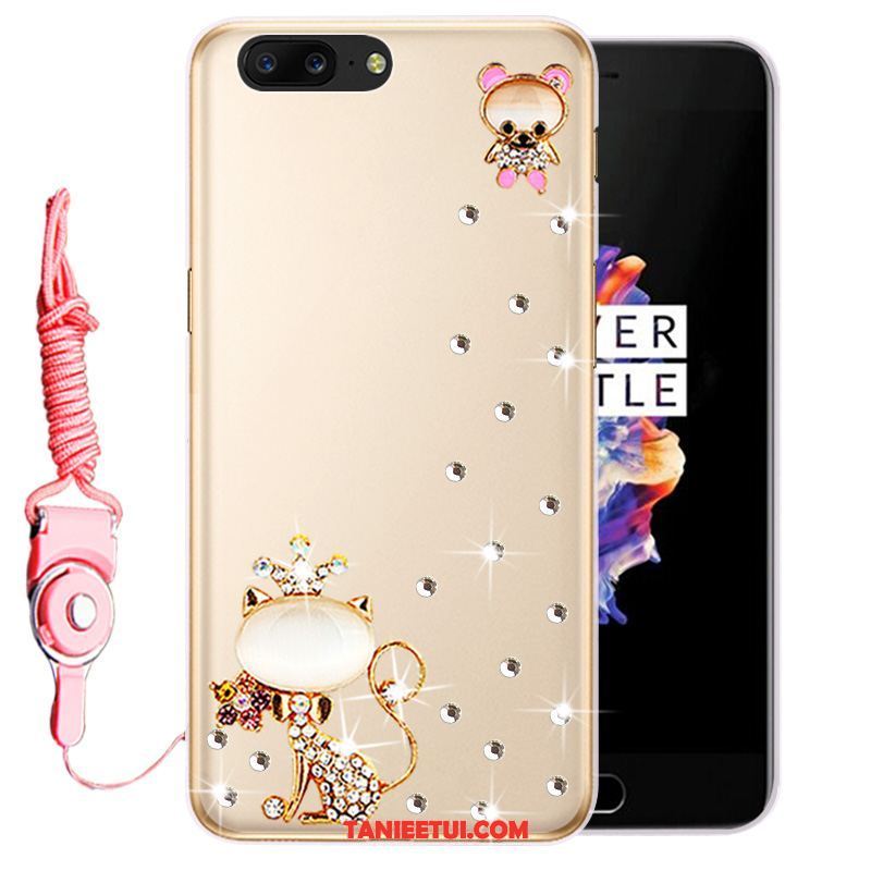 Etui Oneplus 5 All Inclusive Różowe Telefon Komórkowy, Pokrowce Oneplus 5 Kreatywne Silikonowe Rhinestone