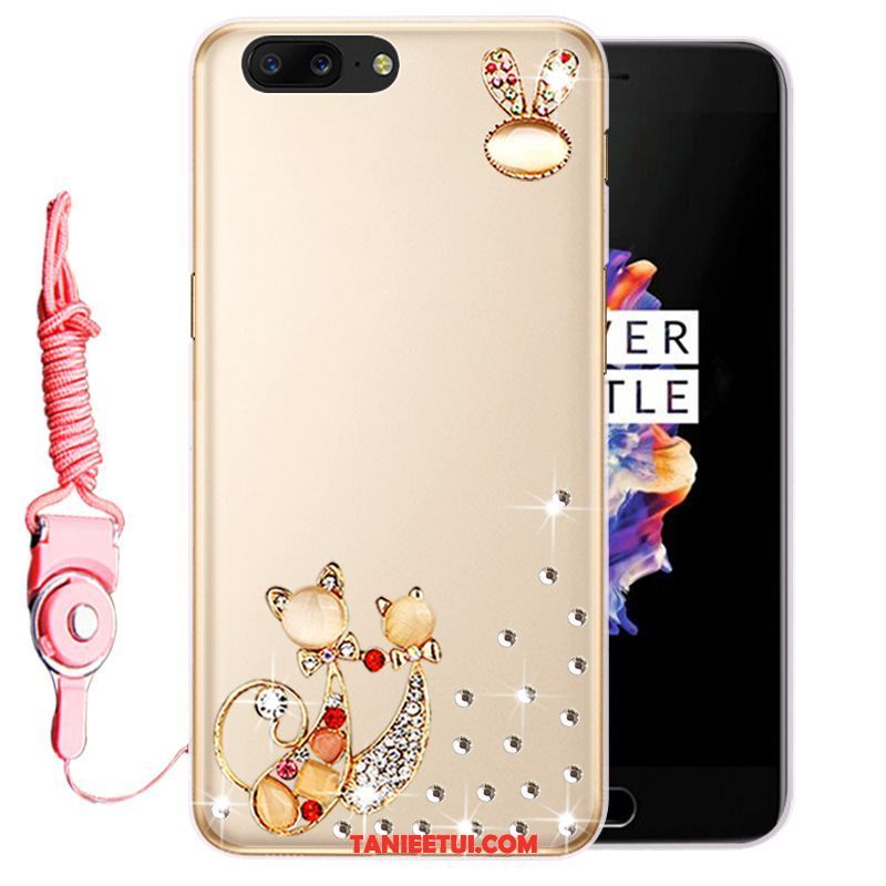 Etui Oneplus 5 All Inclusive Różowe Telefon Komórkowy, Pokrowce Oneplus 5 Kreatywne Silikonowe Rhinestone