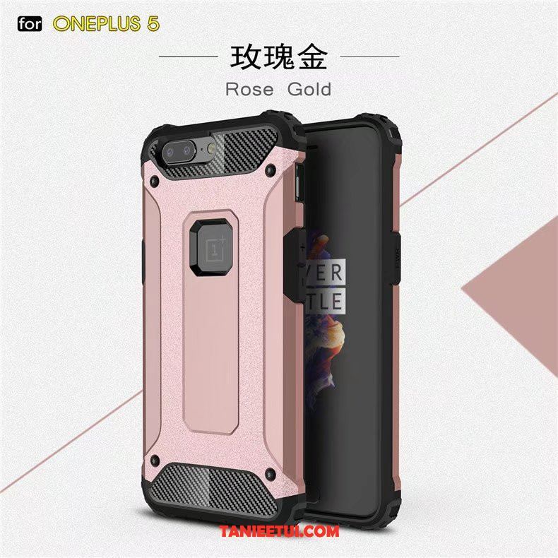 Etui Oneplus 5 Czarny Metal All Inclusive, Pokrowce Oneplus 5 Trzy Mechanizmy Obronne Anti-fall Silikonowe