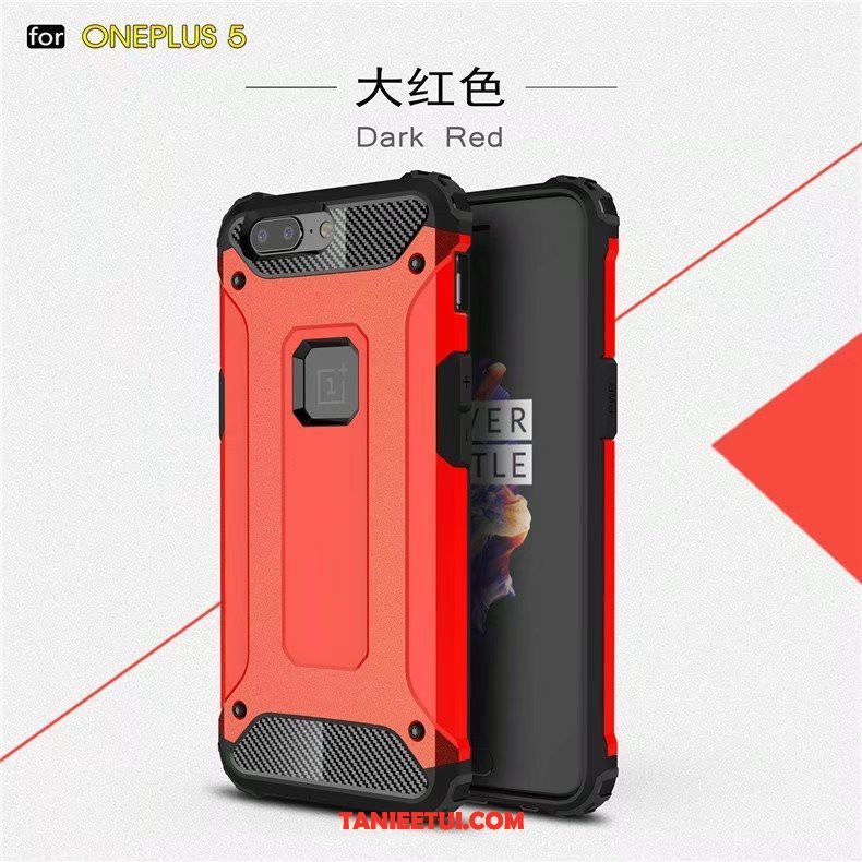 Etui Oneplus 5 Czarny Metal All Inclusive, Pokrowce Oneplus 5 Trzy Mechanizmy Obronne Anti-fall Silikonowe