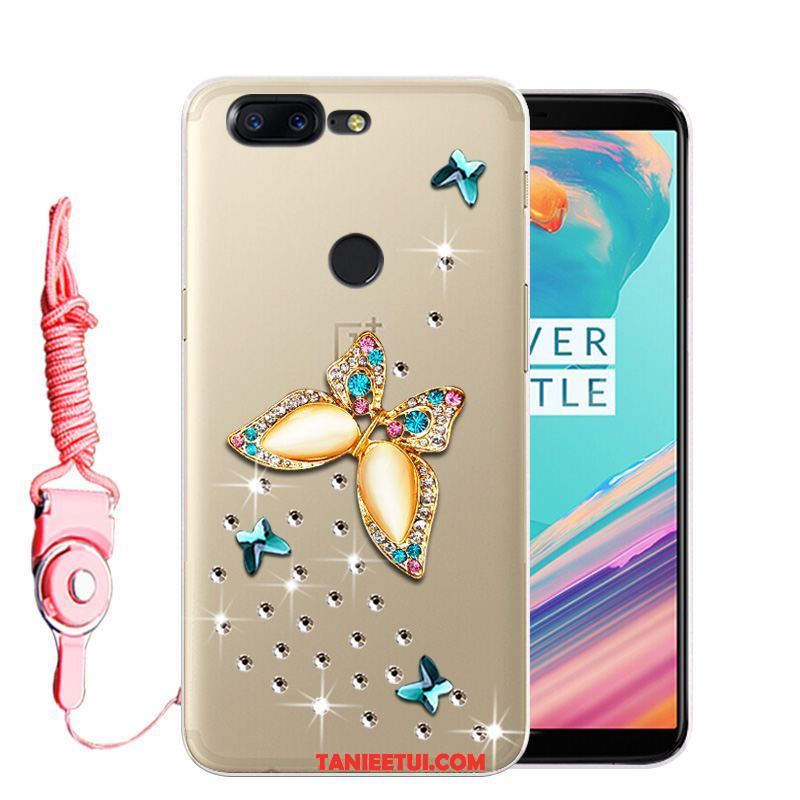 Etui Oneplus 5t Ochraniacz Miękki Rhinestone, Pokrowce Oneplus 5t Anti-fall Różowe Telefon Komórkowy