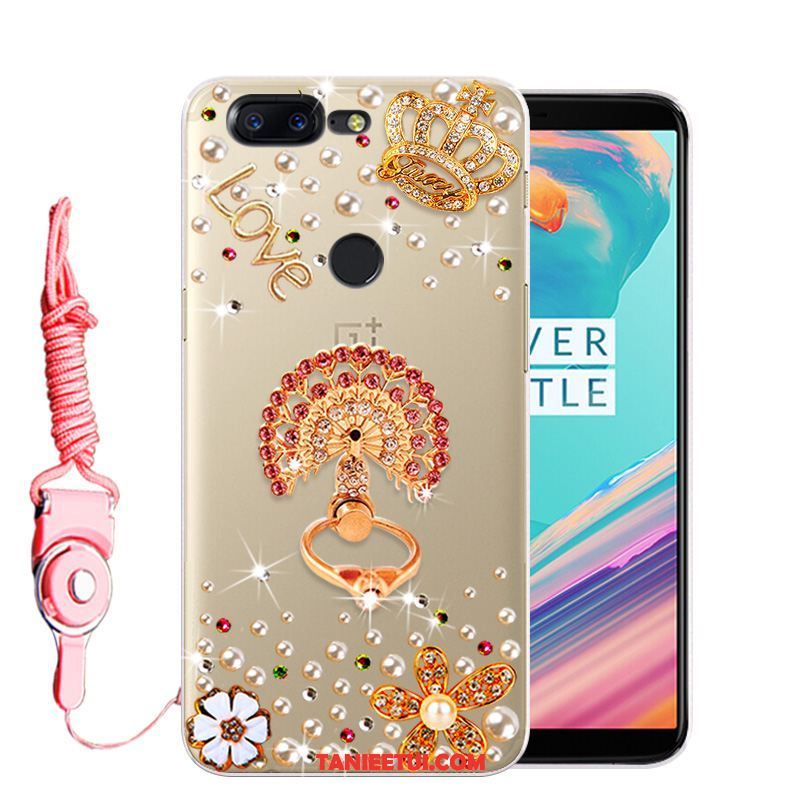 Etui Oneplus 5t Ochraniacz Miękki Rhinestone, Pokrowce Oneplus 5t Anti-fall Różowe Telefon Komórkowy