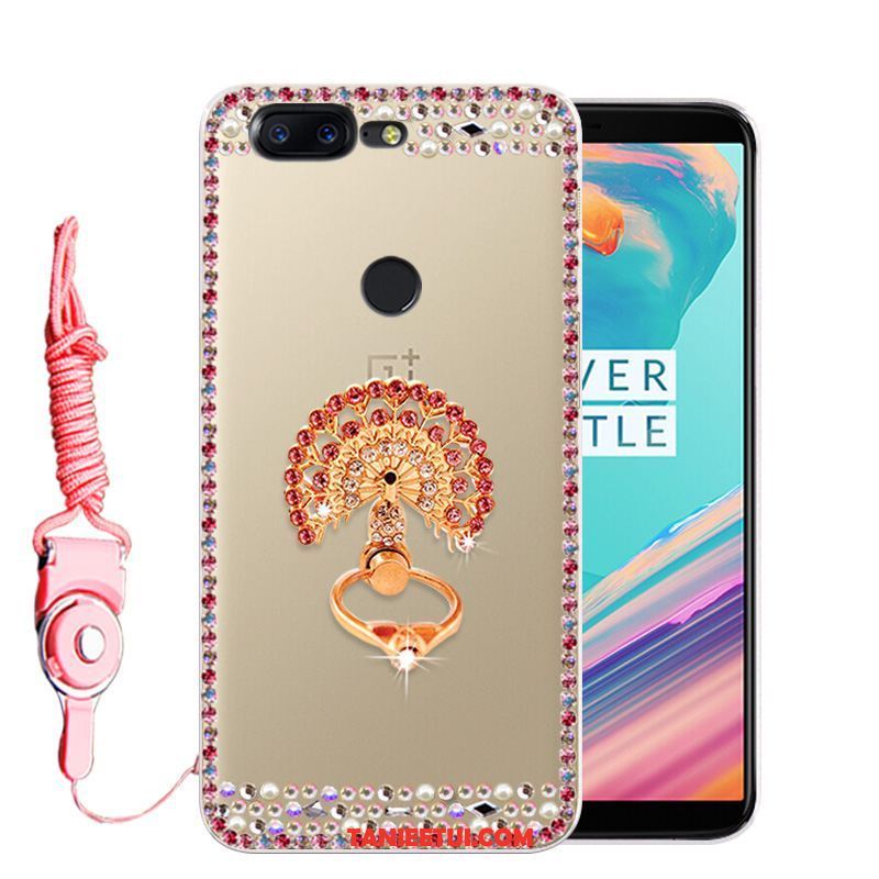 Etui Oneplus 5t Ochraniacz Miękki Rhinestone, Pokrowce Oneplus 5t Anti-fall Różowe Telefon Komórkowy