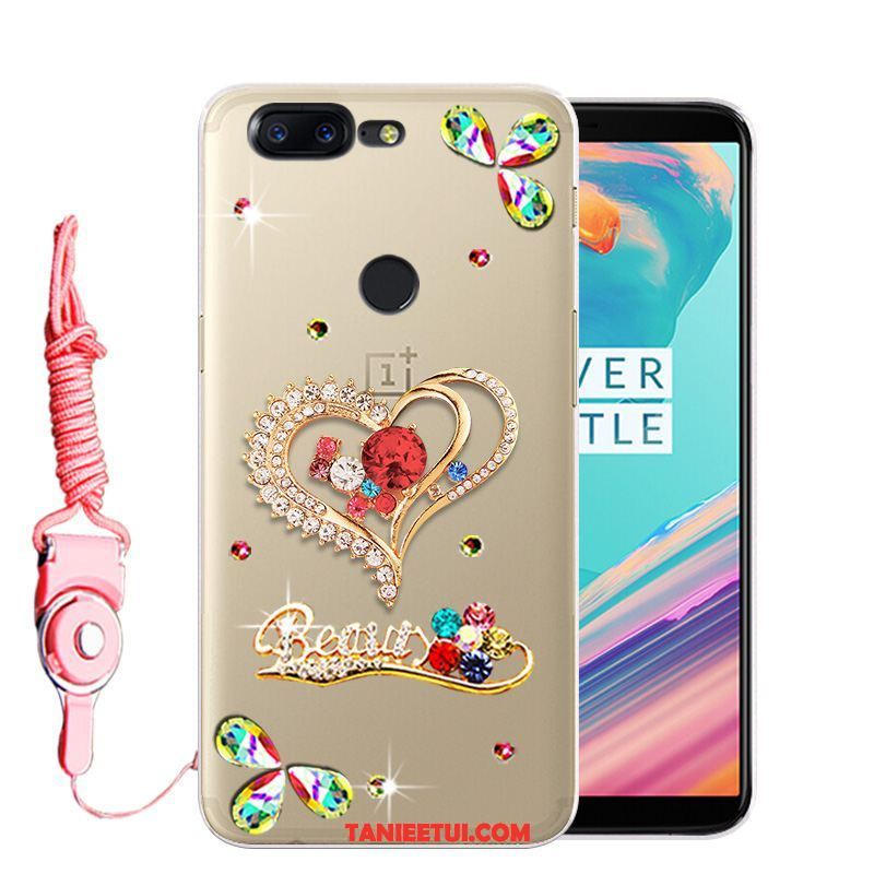 Etui Oneplus 5t Ochraniacz Miękki Rhinestone, Pokrowce Oneplus 5t Anti-fall Różowe Telefon Komórkowy