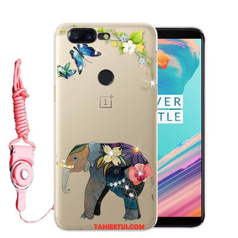 Etui Oneplus 5t Ochraniacz Miękki Rhinestone, Pokrowce Oneplus 5t Anti-fall Różowe Telefon Komórkowy