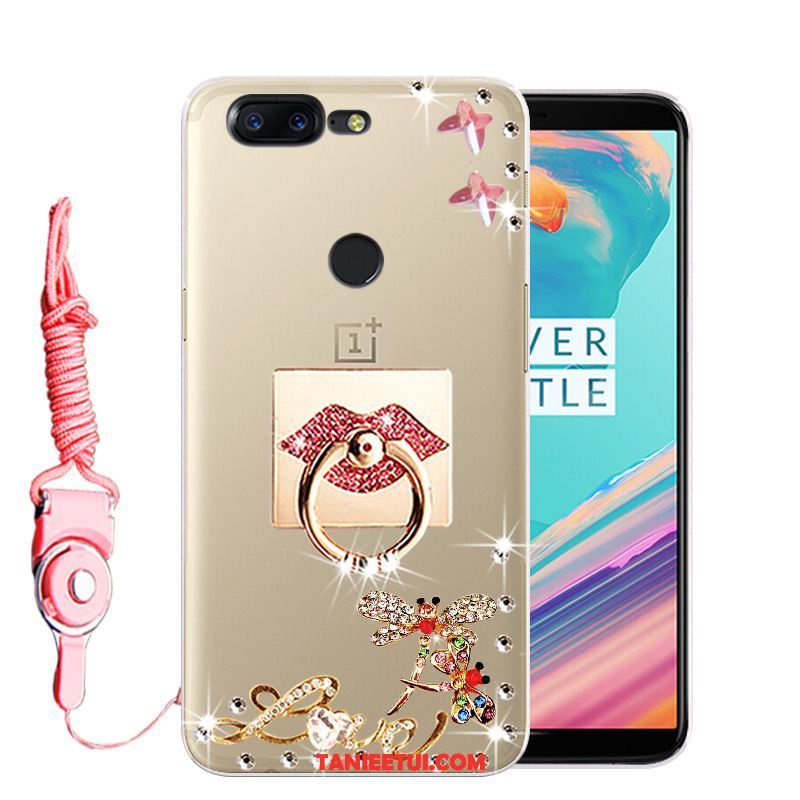 Etui Oneplus 5t Ochraniacz Miękki Rhinestone, Pokrowce Oneplus 5t Anti-fall Różowe Telefon Komórkowy