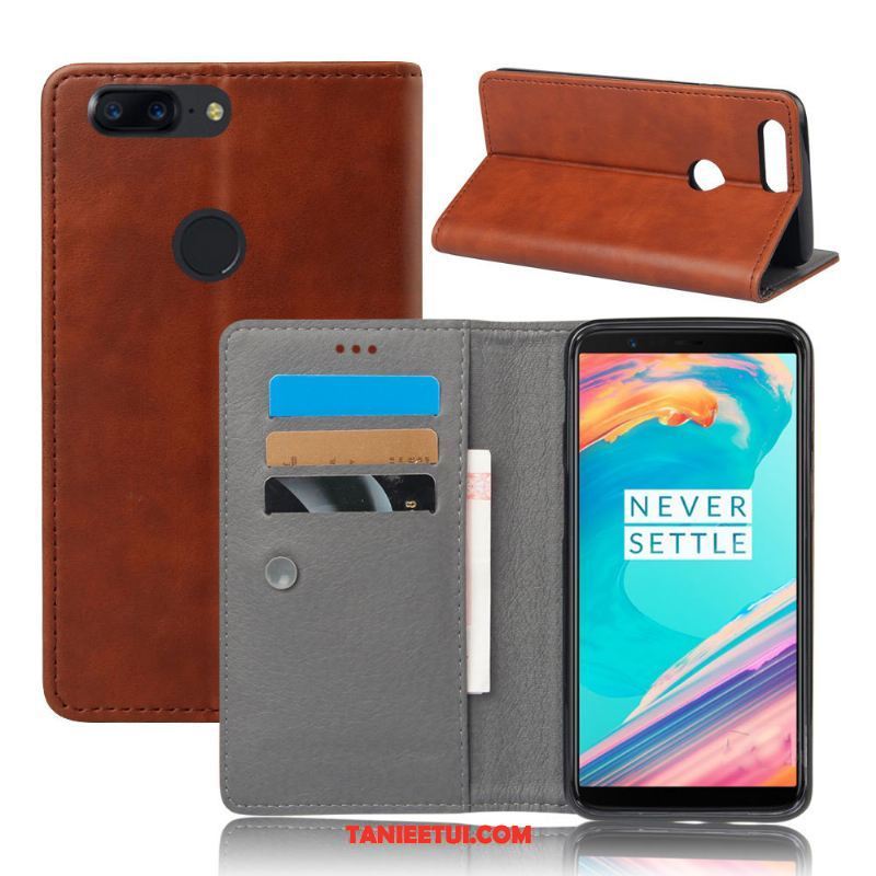 Etui Oneplus 5t Vintage Biznes Ochraniacz, Futerał Oneplus 5t Karta Skórzany Futerał Telefon Komórkowy