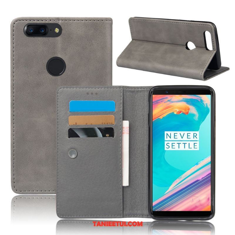 Etui Oneplus 5t Vintage Biznes Ochraniacz, Futerał Oneplus 5t Karta Skórzany Futerał Telefon Komórkowy