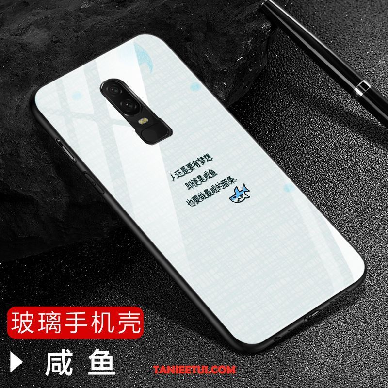 Etui Oneplus 6 Cienkie All Inclusive Niebieski, Futerał Oneplus 6 Nubuku Szkło Modna Marka