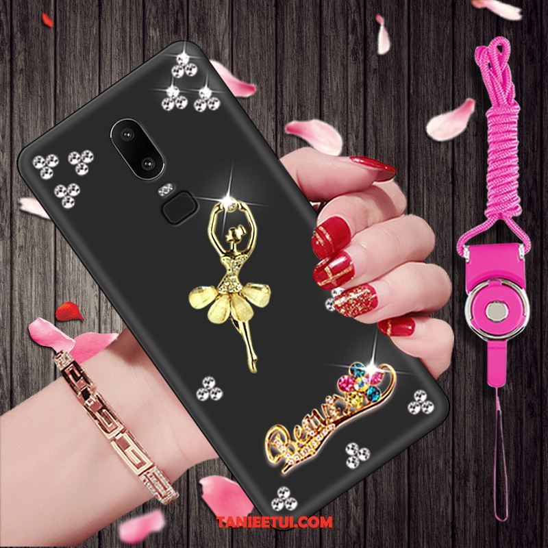 Etui Oneplus 6 Czarny Osobowość Tendencja, Obudowa Oneplus 6 Miękki Nubuku Rhinestone