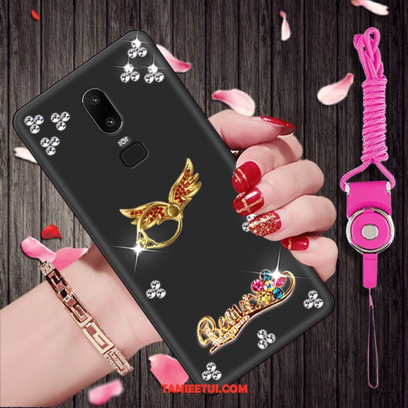 Etui Oneplus 6 Czarny Osobowość Tendencja, Obudowa Oneplus 6 Miękki Nubuku Rhinestone