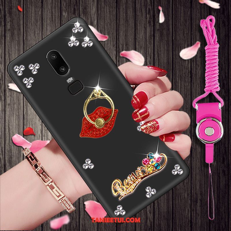 Etui Oneplus 6 Czarny Osobowość Tendencja, Obudowa Oneplus 6 Miękki Nubuku Rhinestone