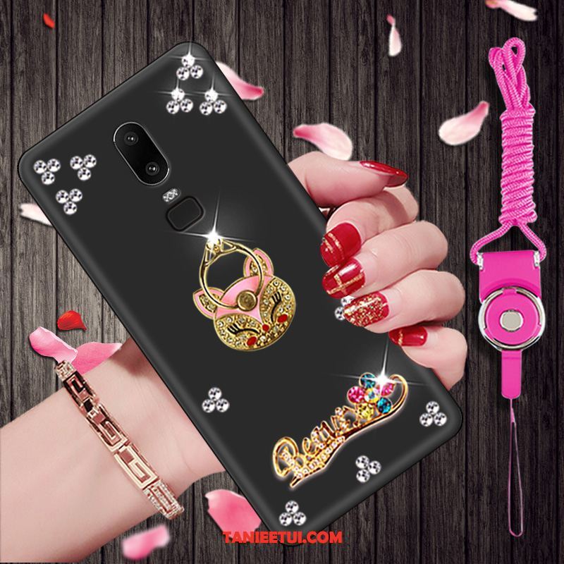 Etui Oneplus 6 Czarny Osobowość Tendencja, Obudowa Oneplus 6 Miękki Nubuku Rhinestone