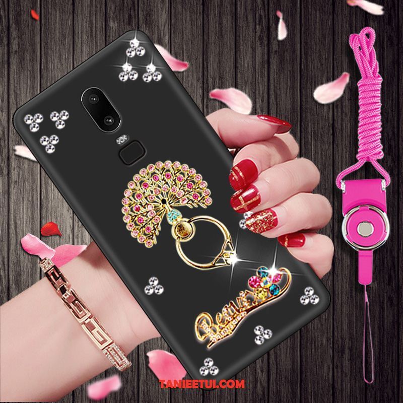 Etui Oneplus 6 Czarny Osobowość Tendencja, Obudowa Oneplus 6 Miękki Nubuku Rhinestone