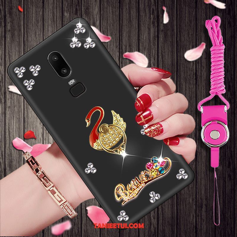 Etui Oneplus 6 Czarny Osobowość Tendencja, Obudowa Oneplus 6 Miękki Nubuku Rhinestone