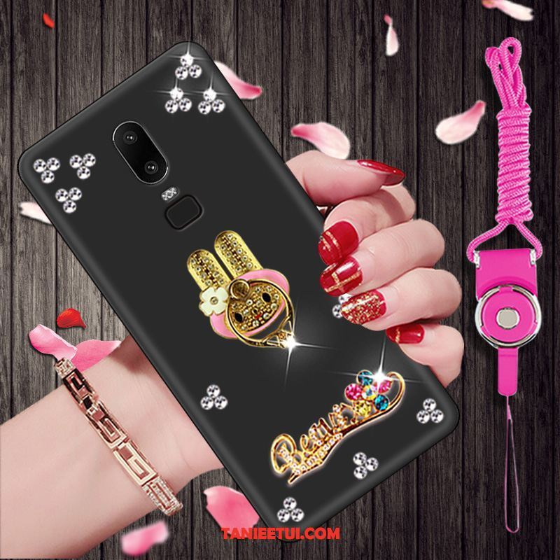 Etui Oneplus 6 Czarny Osobowość Tendencja, Obudowa Oneplus 6 Miękki Nubuku Rhinestone