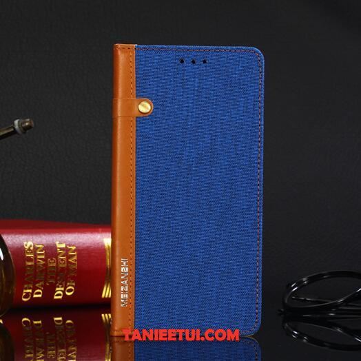 Etui Oneplus 6 Denim Anti-fall Ochraniacz, Pokrowce Oneplus 6 Niebieski Skórzany Futerał Telefon Komórkowy