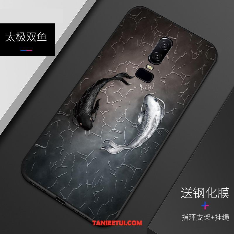 Etui Oneplus 6 Tendencja All Inclusive Relief, Obudowa Oneplus 6 Dostosowane Nubuku Czerwony